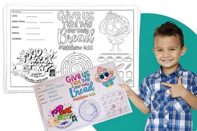 VBS-Food Truck Party: Activity Placemats (Pack Of 12) by Cokesbury | SHOPtheWORD