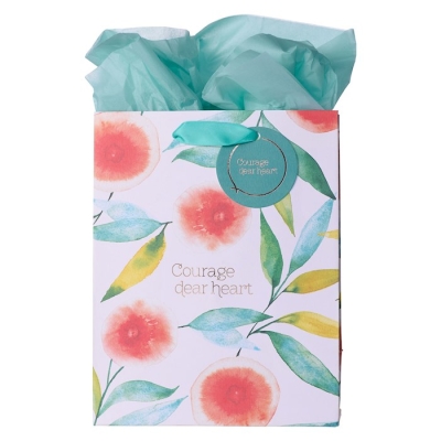 Gift Bag-Orange Blossoms/Courage Dear Heart | SHOPtheWORD