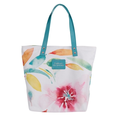 Tote Bag-Pink Daisies/Embrace The Journey-Canvas | SHOPtheWORD