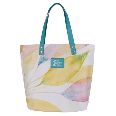 Totebag-Canvas-Citrus Leaves/Hope Anchors The Soul | SHOPtheWORD