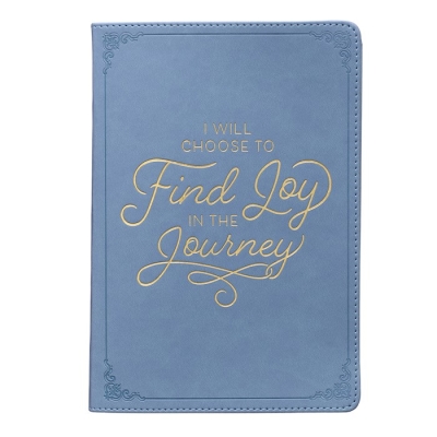 Journal-Classic LuxLeather-Find Joy-Periwinkle by Art Gift Christian | SHOPtheWORD