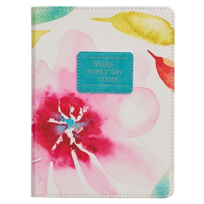 Journal Handy Faux Leather-Pink Daisies/Make Every Day Count by Art Gift Christian | SHOPtheWORD