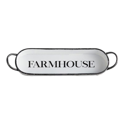Oval Serving Tray-Farmhouse (6.5"W x 20"L x 2"D) | SHOPtheWORD