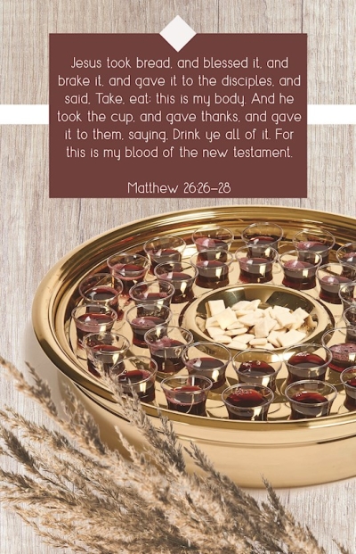 Bulletin-Jesus Took Bread And Blessed It/Communion (Matthew 26:26-28) (Pack Of 100) | SHOPtheWORD