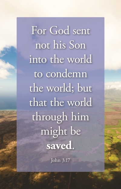 Bulletin-For God Sent Not His Son Into The World (John 3:17) (Pack Of 100) | SHOPtheWORD