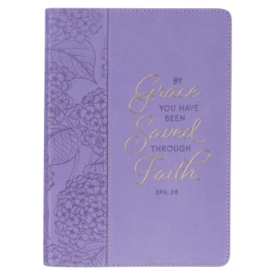 Journal-Classic LuxLeather-By Grace Ephesians 2:8 by Art Gift Christian | SHOPtheWORD