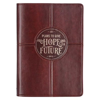 Journal-Classic LuxLeather-Hope & A Future Jer. 29:11 by Art Gift Christian | SHOPtheWORD
