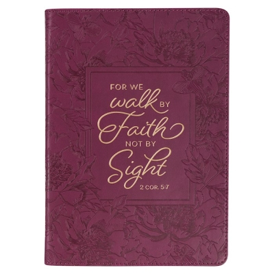 Journal Classic LuxLeather-Walk by Faith 2 Cor. 5:7 by Art Gift Christian | SHOPtheWORD
