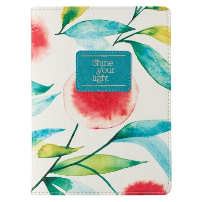 Journal Handy Faux Leather-Orange Blossoms/Shine Your Light by Art Gift Christian | SHOPtheWORD