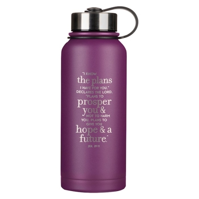 Water Bottle-Stainless Steel-I Know the Plans Jer. 29:11 | SHOPtheWORD