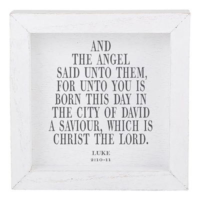 Petite Word Board-Luke 2:10-11 (6" SQ) | SHOPtheWORD