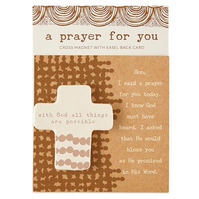 Prayer For You Magnet w/Easel Back Card-Son (4" SQ) | SHOPtheWORD