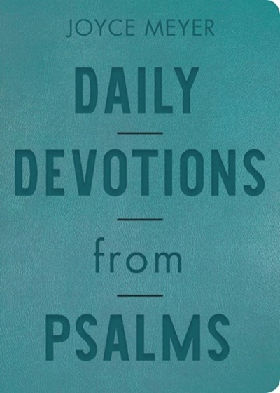 Daily Devotions From Psalms-Teal LeatherLuxe by Joyce Meyer | SHOPtheWORD