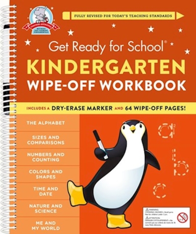 Get Ready For School: Kindergarten Wipe-Off Workbook by Heather Stella | SHOPtheWORD