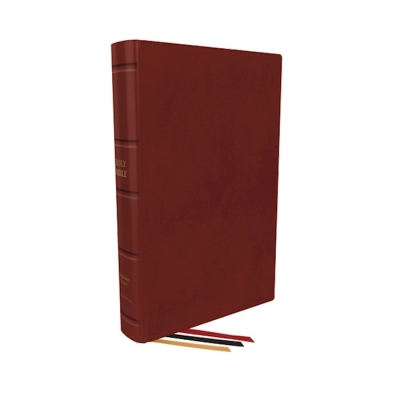 KJV Personal Size Large Print Single-Column Reference Bible (Comfort Print)-Red Premium Goatskin Leather, | SHOPtheWORD