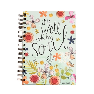 Journal-Wirebound-It Is Well With My Soul (8.5" x 6.5") by Road Gifts Shannon | SHOPtheWORD