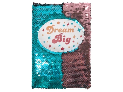 Journal-Dream Big-Sequin (Turquoise w/Rose Gold) by Swanson | SHOPtheWORD