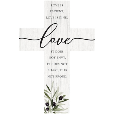 Wall Cross-Love (14" x 9.25") (Pack Of 2) | SHOPtheWORD