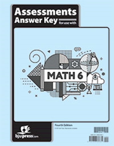 Math 6 Assessments Answer Key (4th Edition) by Press BJU | SHOPtheWORD