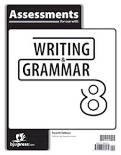 Writing & Grammar 8 Assessments (4th Edition) by Press BJU | SHOPtheWORD