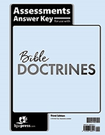 Bible Doctrines Assessments Answer Key (1st Edition) by Press BJU | SHOPtheWORD