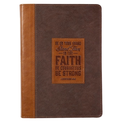 Journal-Classic LuxLeather-Stand Firm In The Faith 1 Cor. 16:13 by Art Gift Christian | SHOPtheWORD