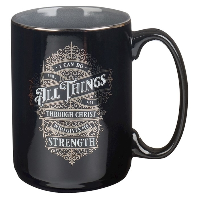 Mug-I Can Do All Things-Philippians 4:13-Black (14 Oz) | SHOPtheWORD