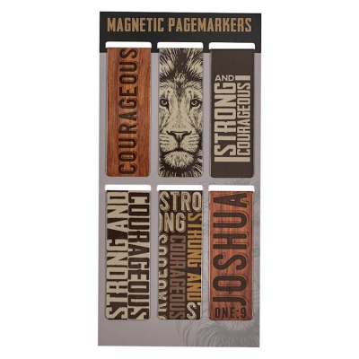 Magnetic Pagemarker Set Strong & Courageous (Set of 6) | SHOPtheWORD