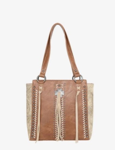 Tote-Cross With Tassel (Concealed Carry)-Brown | SHOPtheWORD