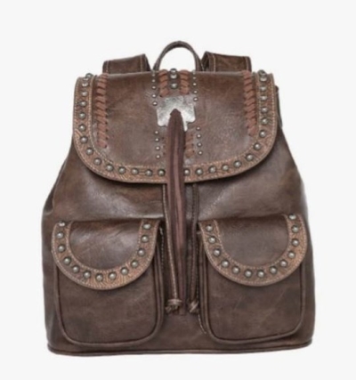 Backpack-Cross With Tassel-Coffee | SHOPtheWORD