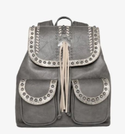 Backpack-Cross With Tassel-Gray | SHOPtheWORD