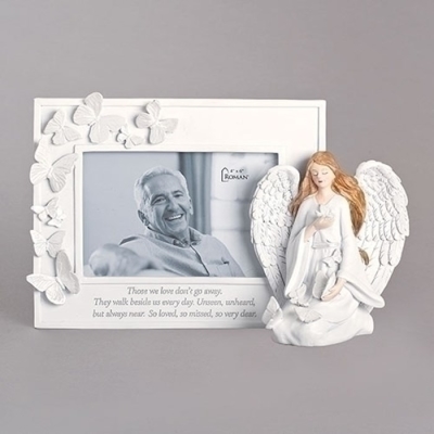 Frame-Butterfly Memorial With Angel (6.75") | SHOPtheWORD