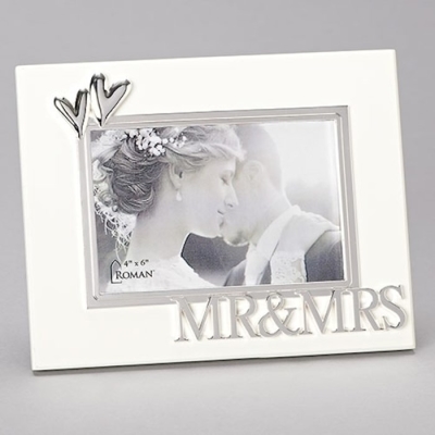 Frame-Mrs. & Mrs. w/Heart (Holds 4 x 6) (7") | SHOPtheWORD