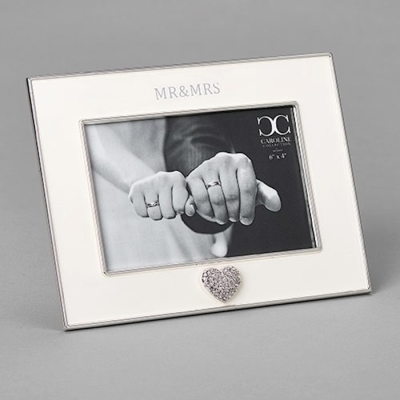 Frame-Mr. & Mrs. w/Heart (Holds 4 x 6) (7") | SHOPtheWORD