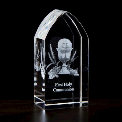 Etched Glass Stand-First Holy Communion (3.25" x 1.5") | SHOPtheWORD