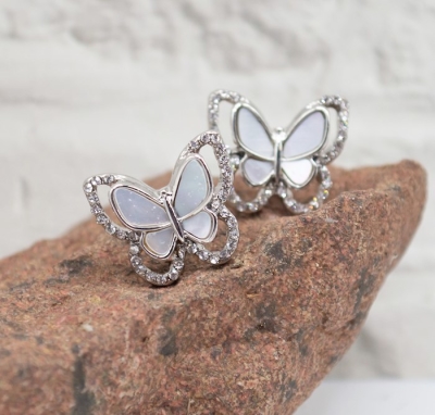 Earrings-Eden Merry-Butterfly-White ABalone | SHOPtheWORD