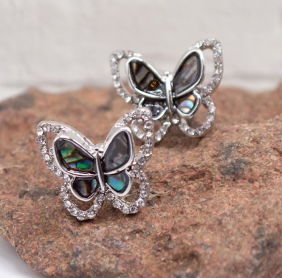 Earrings-Eden Merry-Butterfly-Abalone | SHOPtheWORD