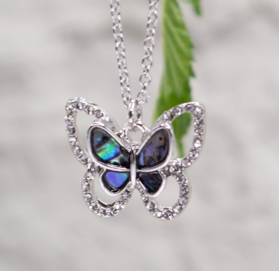 Necklace-Eden Merry-Butterfly-Abalone | SHOPtheWORD