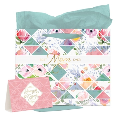 Gift Bag w/Card-Large Landscape-Best Mom Ever Prov. 31:25 | SHOPtheWORD