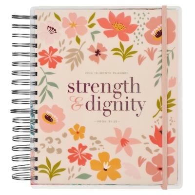 2024 18-Month Planner-Strength & Dignity-Proverbs 31:25 | SHOPtheWORD