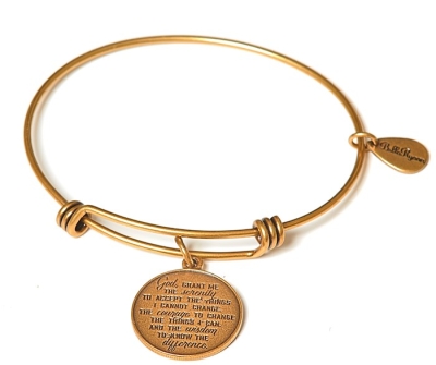 Bracelet-Gold Serenity Prayer-Bangle | SHOPtheWORD