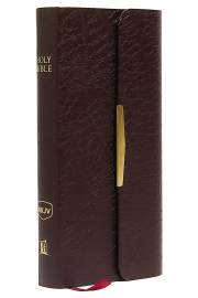 NKJV Classic Companion Bible-Burgundy Bonded Leather w/Snap Flap | SHOPtheWORD