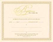 Certificate-Baptism (Ephesians 4: 5-6) (Gold Foil Embossed, Parchment) (Pack Of 6) | SHOPtheWORD