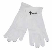 Gloves-Usher w/Cross White Cotton-Medium | SHOPtheWORD