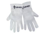 Gloves-Usher w/Cross White Cotton-XLG | SHOPtheWORD