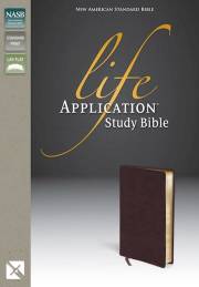 NASB Life Application Study Bible-Burgundy Bonded Leather | SHOPtheWORD
