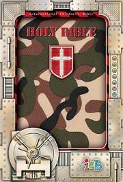 ICB Compact Kids' Bible-Green Camo Flex CLoth | SHOPtheWORD