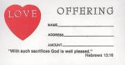 Offering Envelope-Love Offering (Hebrews 13:16) (Bill-Size) (Pack Of 100) | SHOPtheWORD