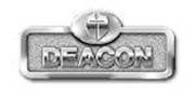 Badge-Deacon w/Cross-Magnetic Back-Silver (2-1/16" x 2/3") | SHOPtheWORD