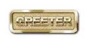 Badge-Greeter-Magnetic Back-Brass (2-1/16" x 2/3") | SHOPtheWORD
